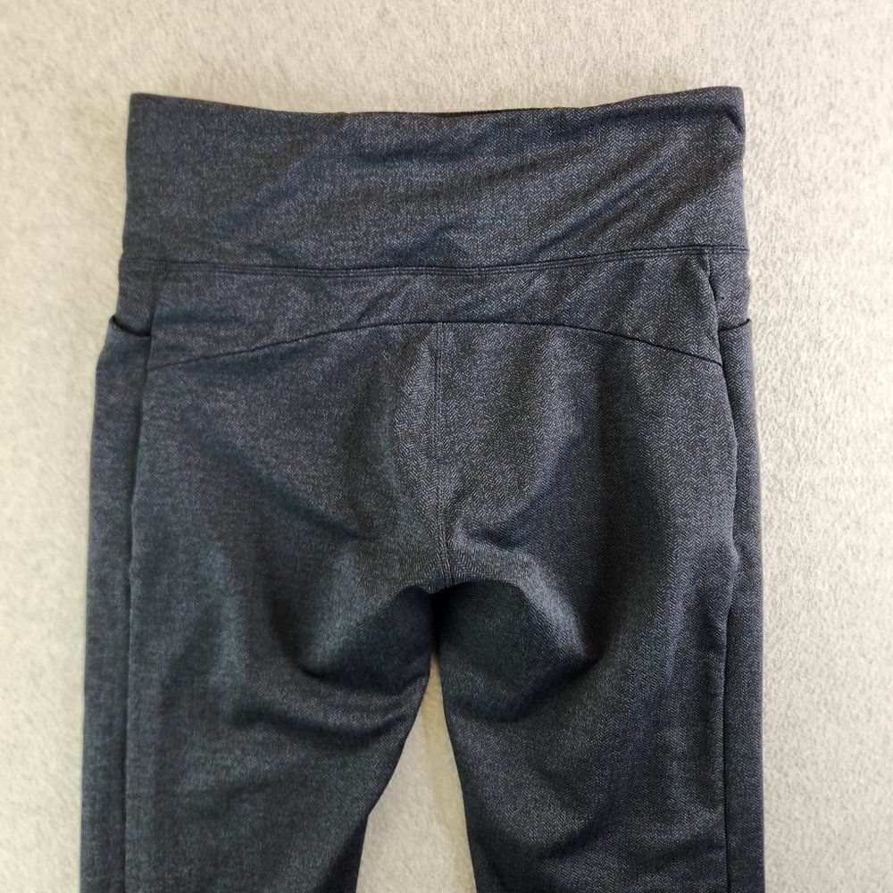 Athleta Mercer Herringbone Tight Womens Medium Blue Pockets Slit Ankle Pants - Picture 6 of 16